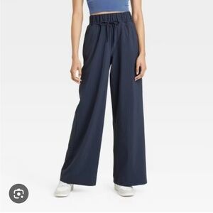 all in Motion high rise seersucker wide leg pants L-short